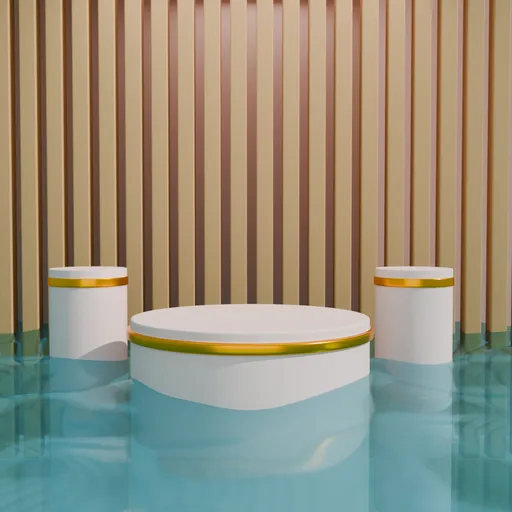 Podium in Water for Product Presentation
