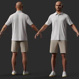 Summer Casual Male Character