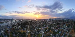 Colorful City Cloudy Sunset Sky