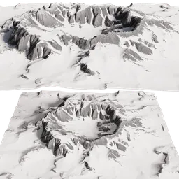 Crater Snow Mountains