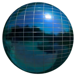 High-quality procedural solar panel texture for Blender 3D, ideal for tech-related PBR material.