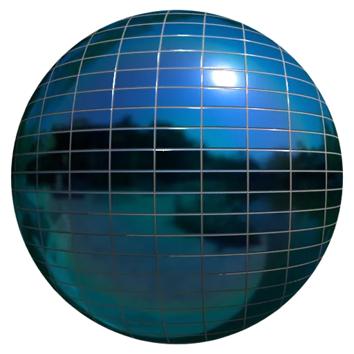 High-quality procedural solar panel texture for Blender 3D, ideal for tech-related PBR material.