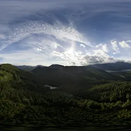 Aerial Cloudy Sky in Mountains