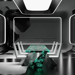 Futuristic Neon Conference Room