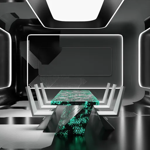 Futuristic Neon Conference Room