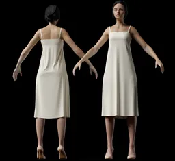 Minimalist Midi Slip Dress