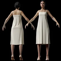 Minimalist Midi Slip Dress