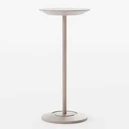 3D-rendered Brazilian-style medium wood side table for Blender modeling, height 65 cm.