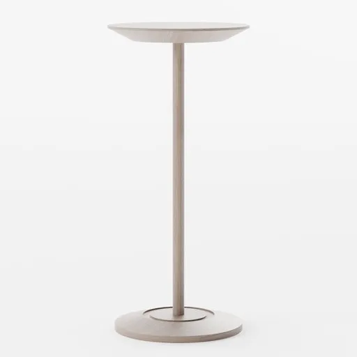 3D-rendered Brazilian-style medium wood side table for Blender modeling, height 65 cm.