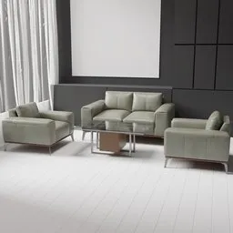 Modern Leather Sofa Set
