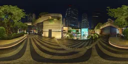 Square at night