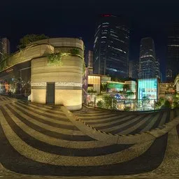 Square at night