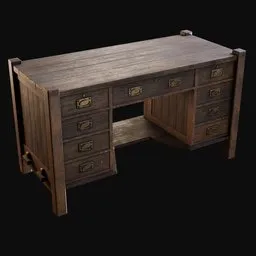 Late 1800s Mission Style Office Desk