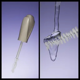 Transparent mascara liquid splash