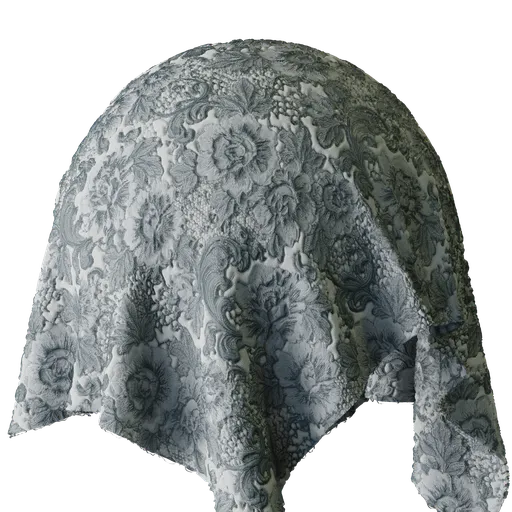 Grey lace with floral pattern