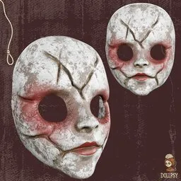 Broken Porcelain Mask