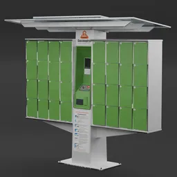 Smart Parcel Locker Station Green