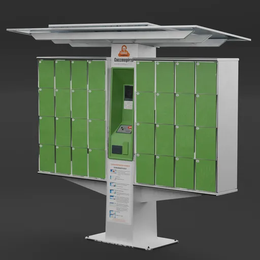 Smart Parcel Locker Station Green