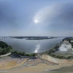 Panoramic View of Bridge and River