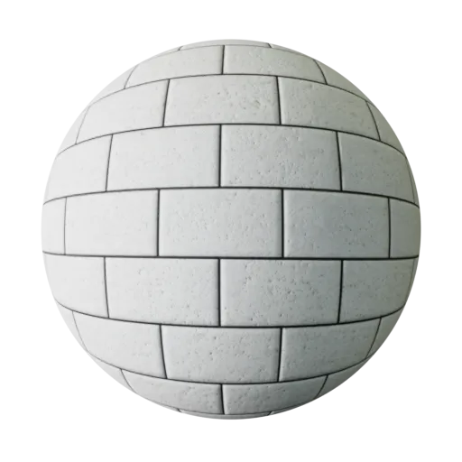 High-resolution seamless PBR texture of clean concrete bricks for 3D modeling and rendering in Blender and other software.
