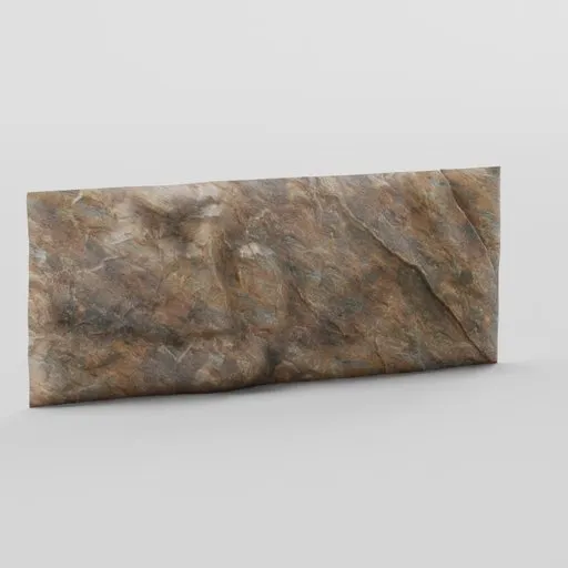 Realistic low-poly 3D rock texture for Blender, game-ready with 4K PBR materials and clean topology.
