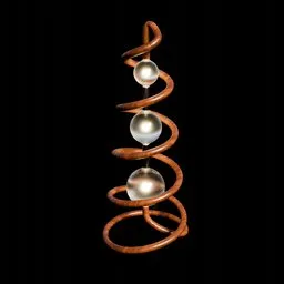 Abstract Modern Infinite Wooden Spiral Floor Lamp