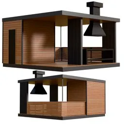 Modern Outdoor Kitchen Pavilion