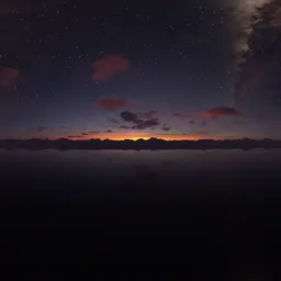Night Sky Mountain Landscape