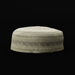 "Realistic White Cap 3D Model with PBR Textures for Blender 3D. Easily customize the color with hue tweaks. Perfect for game development or museum exhibit design."