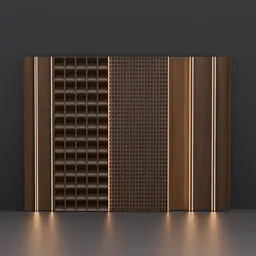 Modern Walnut Modular Feature Wall Panel