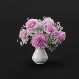 Soft Pink Peonies with Baby’s Breath