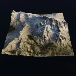 Mountain Peak Landscape Alpha Trees