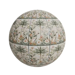 Botanical mural wallpaper