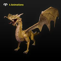 Yellow Dragon Animated