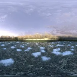 Garden Winter Backdrop Morning Fence