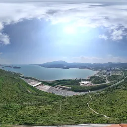 Green tree mountain cloud bluesky