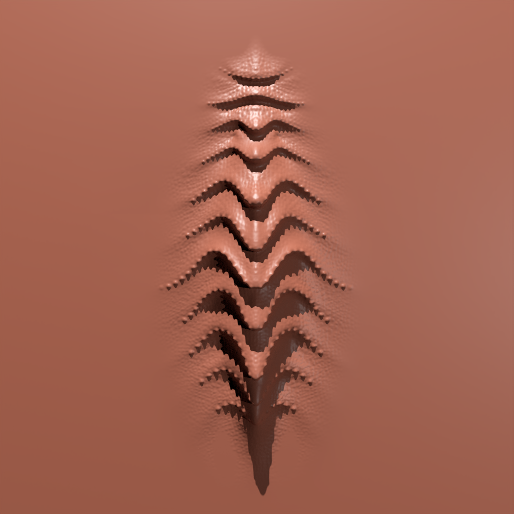 Alien Spine Brush 01 FREE 3D animal brushes BlenderKit