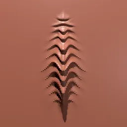 3D sculpting tool creating detailed spine textures for alien creature models in Blender.
