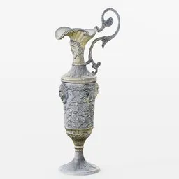 Antique corroded dusty bronze vase