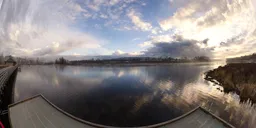 Foggy Sunrise by Lake