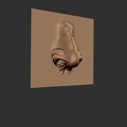 ER Nose Brush 17 sculpting tool for detailed nose modeling in Blender 3D, ideal for both creatures and human characters.