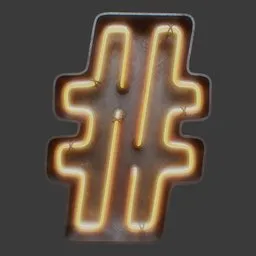 Neon Symbol Hash