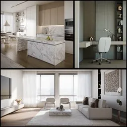 Living Room and Kitchen Fullset