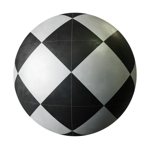 Tiles Black and White Diamond