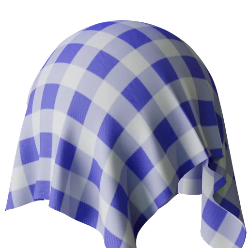 Seamless Blue Gingham Fabric Texture