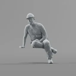 Lowpoly Construction Worker