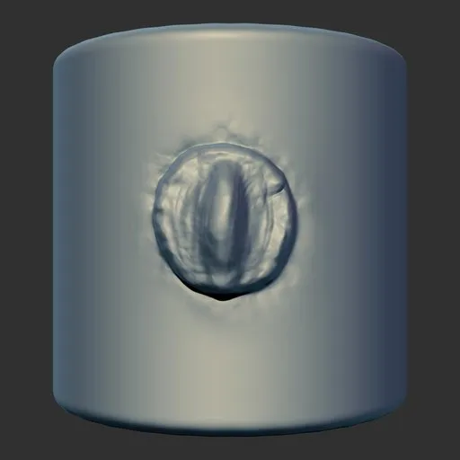 Detailed dragon skin sculpting imprint for 3D Blender animal-brush series.