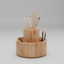 Bamboo Desk Organizer Set