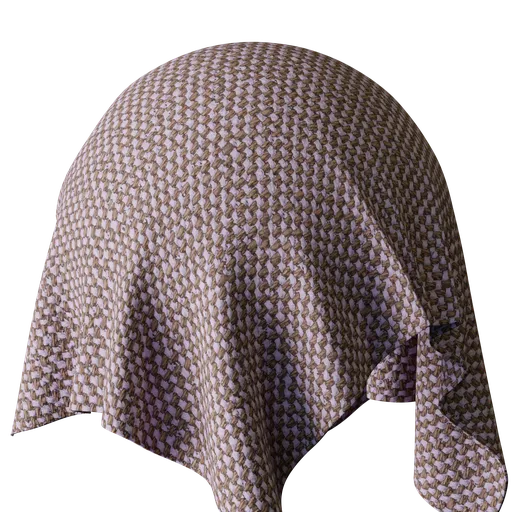 Rose and Brown Wool Blend Canvas