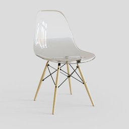 Transparent Eames chair